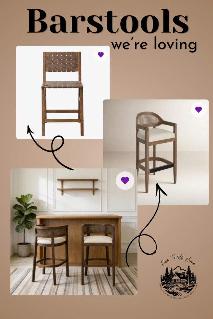 Barstools are one of the things to buy before you build.