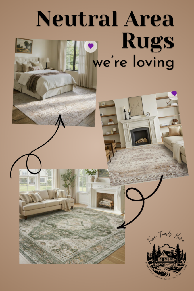 Area rugs are one of the things to buy before you build.