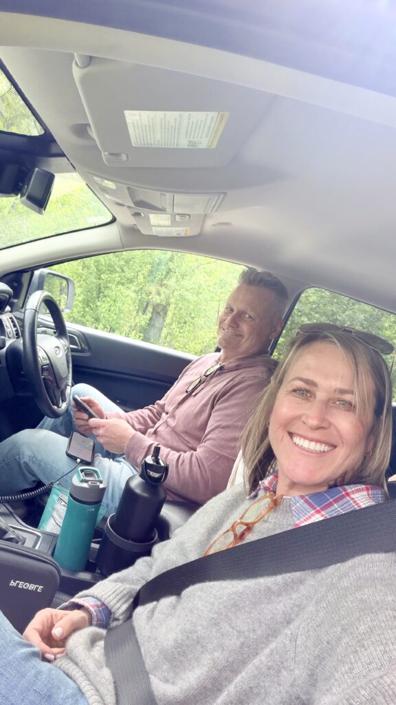 man and woman in car
