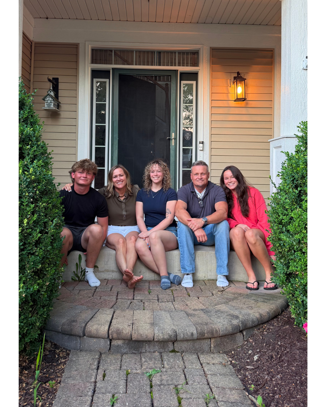 family building a house